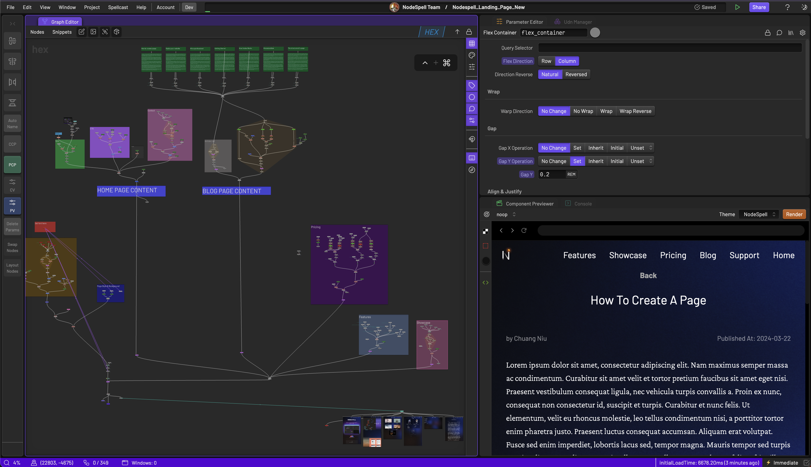 NodeSpell Visual Programming Interface